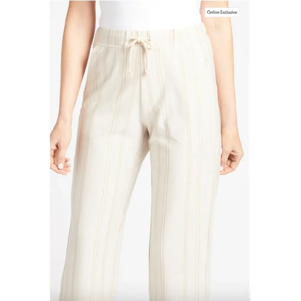 SPLENDID NWT Evereve Hazel Rib Straight Leg Drawstring Relaxed Pant // S - Picture 2 of 12